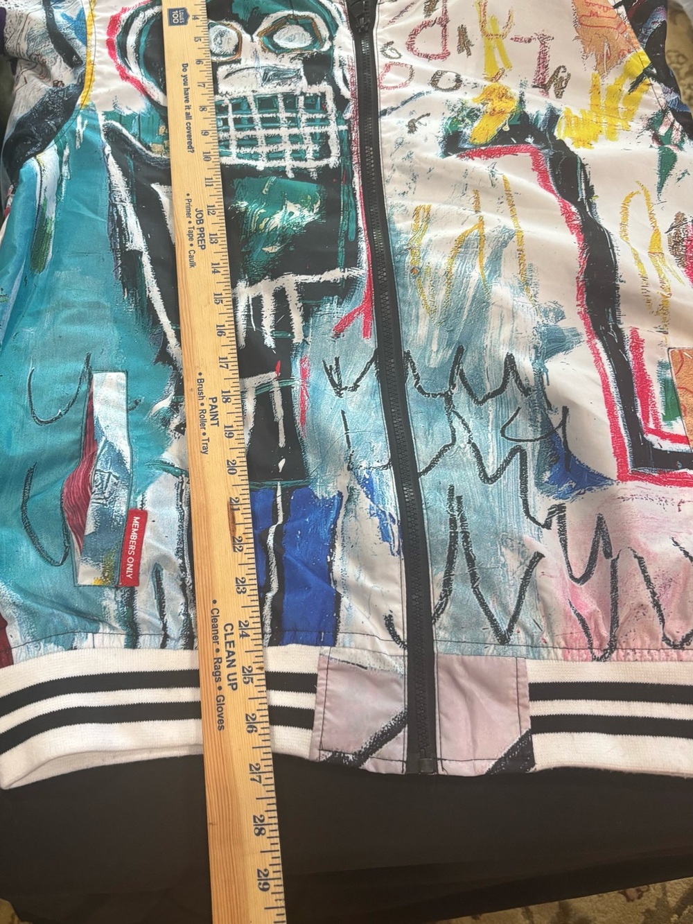 Jean-Michael Basquiat + Members Only graphic lightweight bomber jacket, size M - Picture 8 of 10